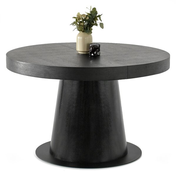 Okrúhly rozkladací jedálenský stôl ASTRA čierny 120 cm