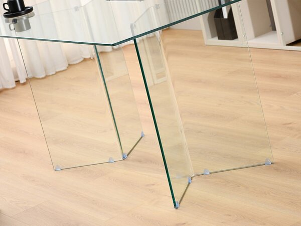 Okrúhly jedálenský stôl AVONA číre sklo 120 cm