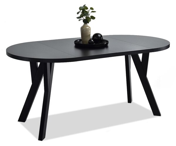Okrúhly rozkladací jedálenský stôl BORNA čierny 100 cm