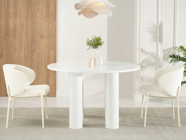 Okrúhly jedálenský stôl SALVA biely 120 cm