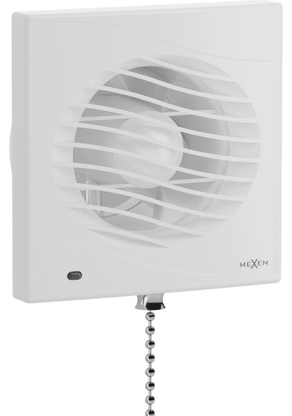 Mexen DXS, kúpeľňový ventilátor s lanovým spínačom, priemer 100mm, biela, W9603-100K-00