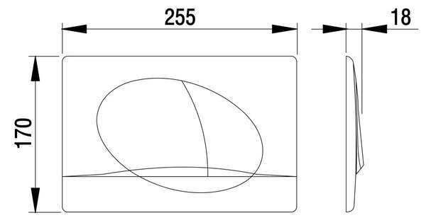 Mereo Mereo, Nova ovladacie tlačítko, čierna, 255x177x18 mm, MER-MM11