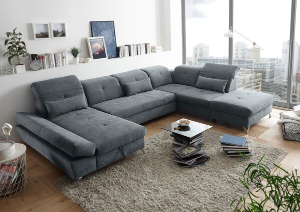 SEDACIA SÚPRAVA, textil, antracitová MID.YOU - Sedačky, Online Only