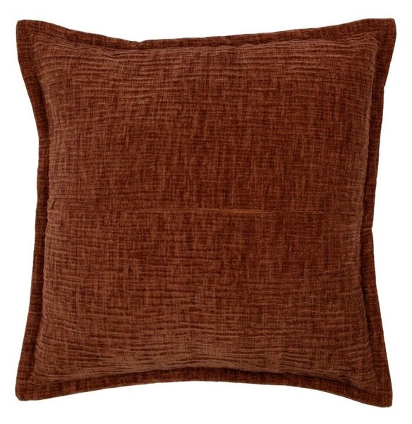 Vankúš z pokrčeného zamatu Crinkled velvet rust – 45*45*6 cm - Mars & More