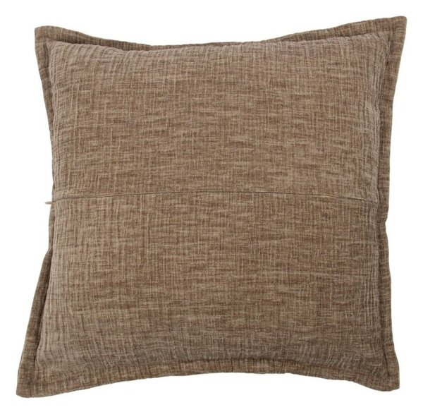 Vankúš z krčeného zamatu Crinkled velvet taupe – 45*45*6 cm - Mars & More