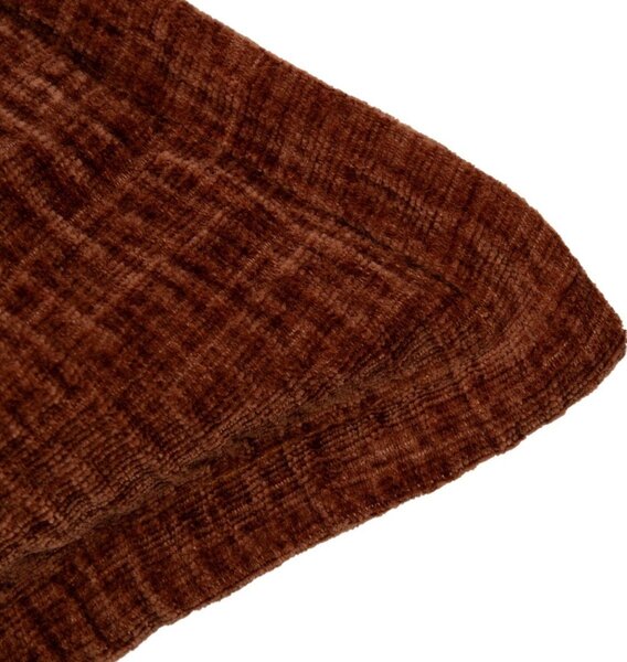 Vankúš z pokrčeného zamatu Crinkled velvet rust – 45*45*6 cm - Mars & More