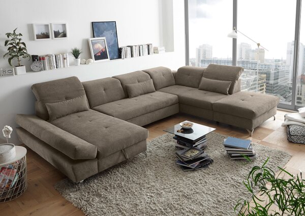 SEDACIA SÚPRAVA, textil, sivohnedá MID.YOU - Sedačky, Online Only