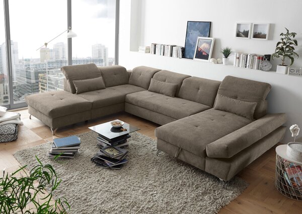 SEDACIA SÚPRAVA, textil, sivohnedá MID.YOU - Sedačky, Online Only