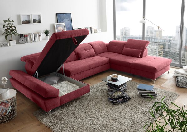 SEDACIA SÚPRAVA, textil, bobuľová MID.YOU - Sedačky, Online Only