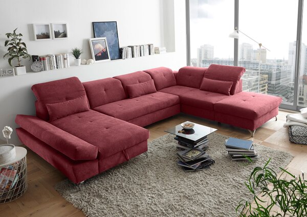 SEDACIA SÚPRAVA, textil, bobuľová MID.YOU - Sedačky, Online Only