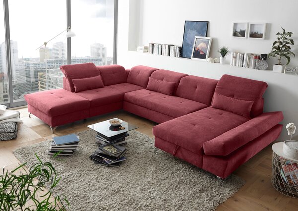 SEDACIA SÚPRAVA, textil, bobuľová MID.YOU - Sedačky, Online Only