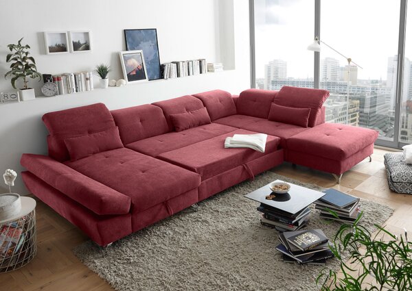SEDACIA SÚPRAVA, textil, bobuľová MID.YOU - Sedačky, Online Only