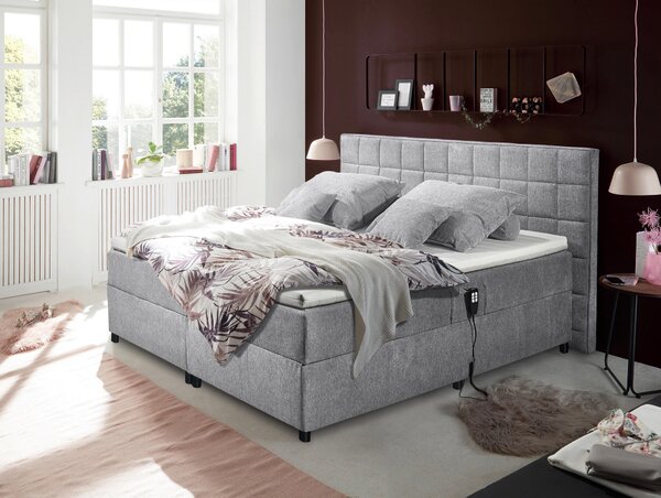 BOXSPRINGOVÁ POSTEĽ, 180/200 cm, svetlosivá MID.YOU - Online Only spálne, Online Only