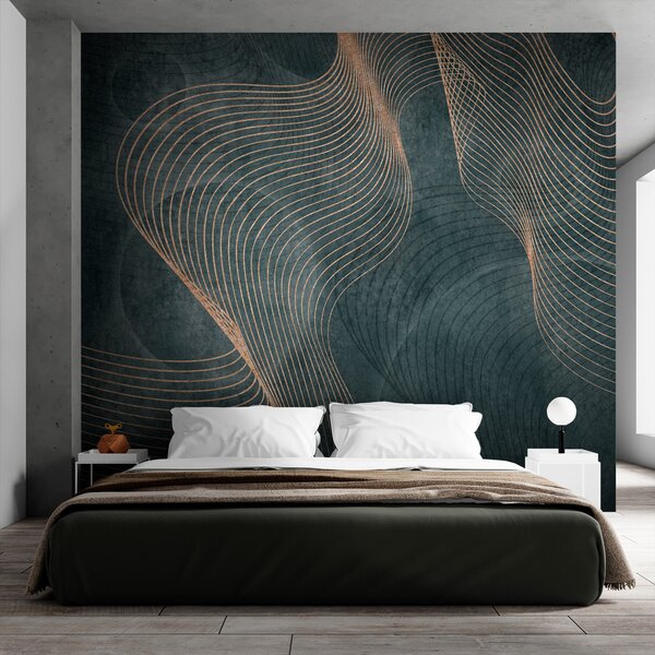 Tapety Vlnovky v zelenej farbe , Fototapety art deco, u97469v1 : Uwalls.sk