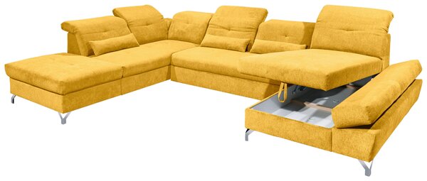 SEDACIA SÚPRAVA, textil, žltá MID.YOU - Sedačky, Online Only