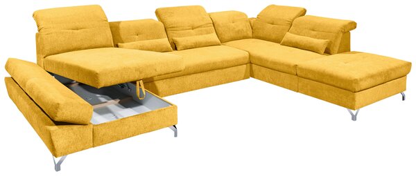 SEDACIA SÚPRAVA, textil, žltá MID.YOU - Sedačky, Online Only