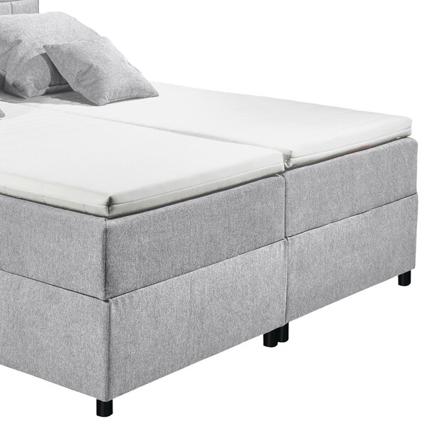 BOXSPRINGOVÁ POSTEĽ, 180/200 cm, svetlosivá MID.YOU - Online Only spálne, Online Only