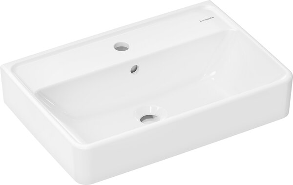 Hansgrohe Xanuia Q - Umývadlo Compact 550x370mm s otvorom pre batériu, s prepadom, biela 60209450