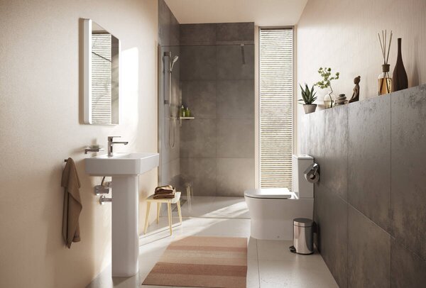 Hansgrohe Xanuia Q - Umývadlo Compact 550x370mm s otvorom pre batériu, s prepadom, biela 60209450