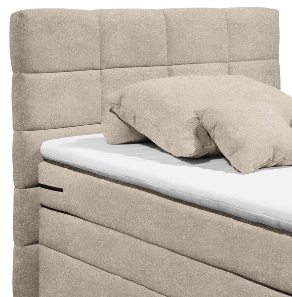 BOXSPRINGOVÁ POSTEĽ, 120/200 cm, piesková MID.YOU - Online Only spálne, Online Only