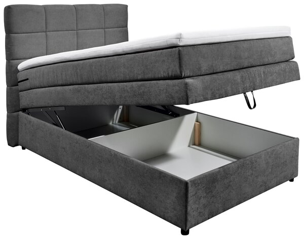 BOXSPRINGOVÁ POSTEĽ, 120/200 cm, antracitová MID.YOU - Online Only spálne, Online Only