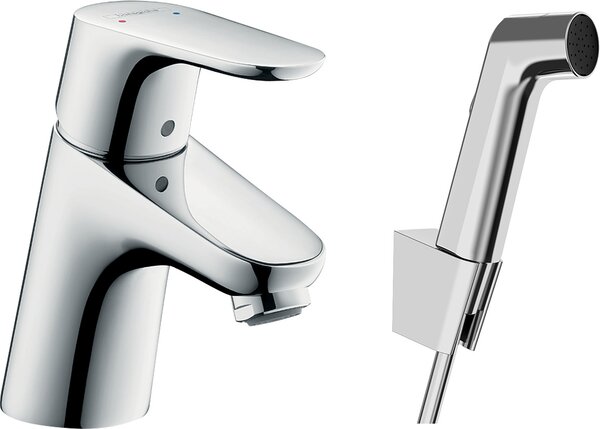Hansgrohe Focus - Páková umývadlová batéria 70 s ručnou sprchou Bidette a sprchovou hadicou 160 cm, chróm 31926000