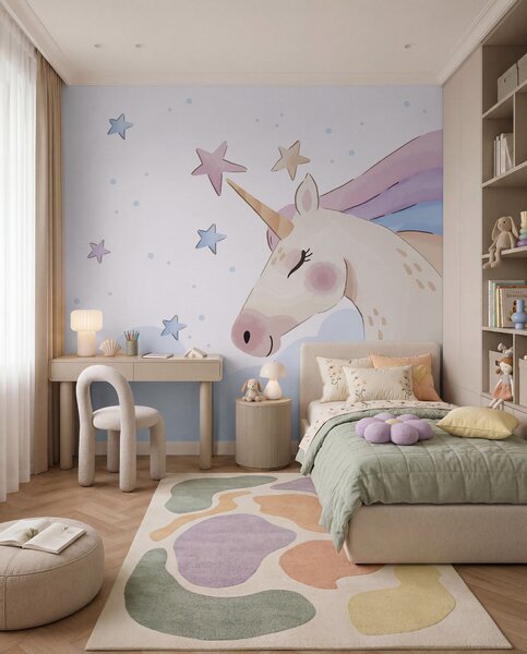 Tapety Hviezdna hriva jednorožca, Detské fototapety, Fototapety pre dievčatá, u97532 : Uwalls.sk