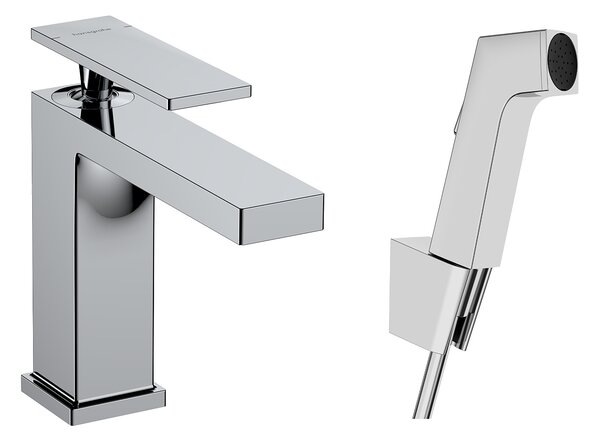 Hansgrohe Tecturis E - Páková umývadlová batéria 110 s ručnou sprchou Bidette a sprchovou hadicou 160 cm, chróm 73210000