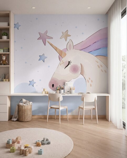 Tapety Hviezdna hriva jednorožca, Detské fototapety, Fototapety pre dievčatá, u97532 : Uwalls.sk
