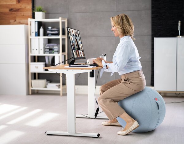 Ergonomická sedacia lopta ORBIX, modrá
