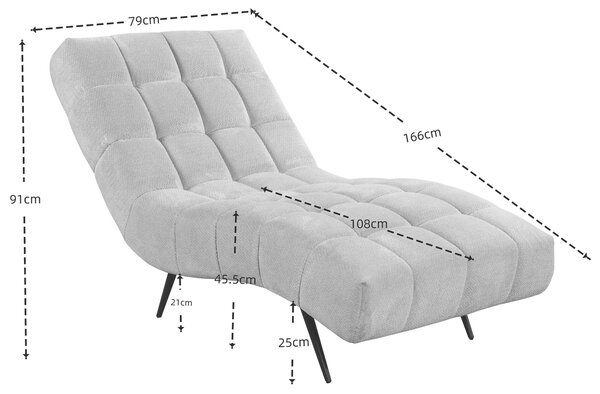 RELAXAČNÉ LEŽADLO, textil, sivá MID.YOU - Kreslá, Online Only