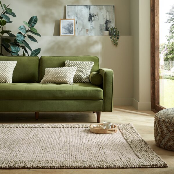 Flair Rugs , Kusový koberec Bobble Wool Green, 160x230, zelená, obývacia izba