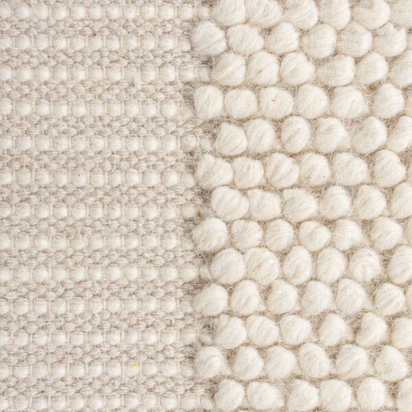 Flair Rugs , Kusový koberec Bobble Wool Ivory, 80x150, biela, obývacia izba