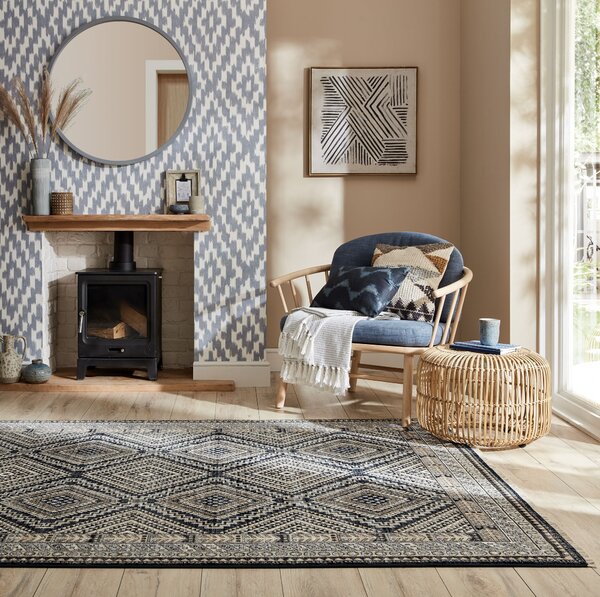 Flair Rugs , Kusový koberec Cooper Babylon Traditional Blue, 80x150, modrá, obývacia izba