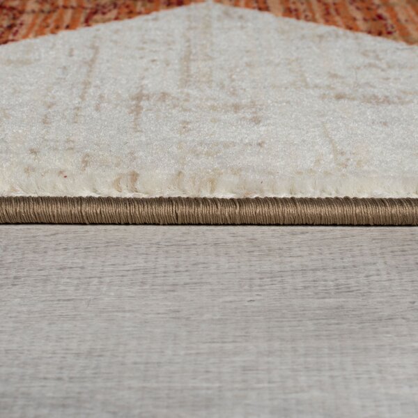 Flair Rugs, Kusový koberec Cooper Bradley Geo Red, 80x150, hnedá, obývacia izba