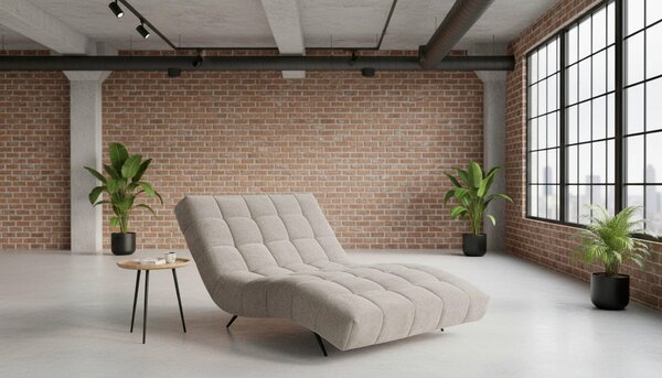 RELAXAČNÉ LEŽADLO, textil, sivá MID.YOU - Kreslá, Online Only