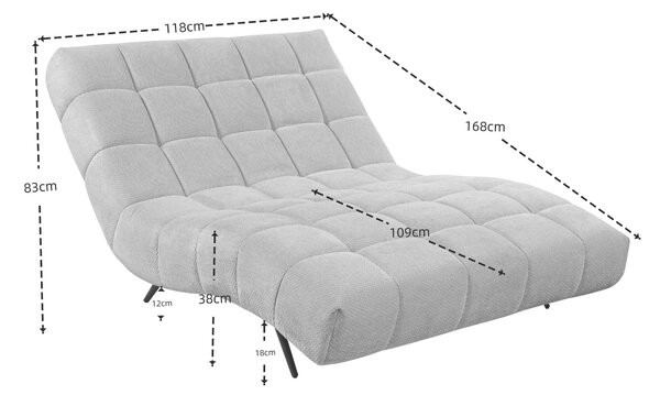 RELAXAČNÉ LEŽADLO, textil, sivá MID.YOU - Kreslá, Online Only