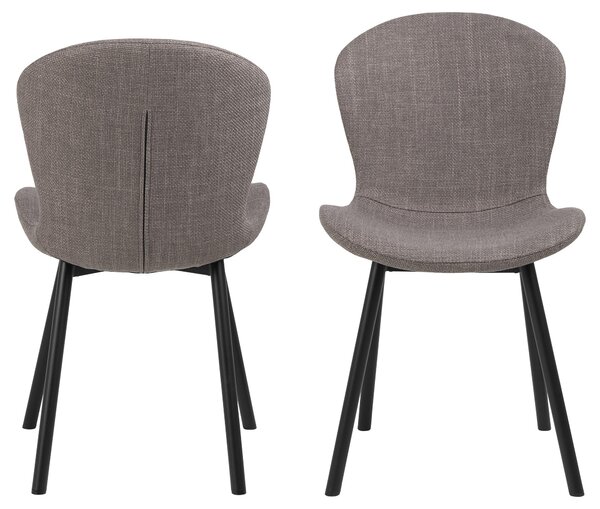 FIORA Svetlosivé Taupe (látka Basel 34) - MODERNÁ ČALÚNENÁ STOLIČKA DO OBÝVAČKY/ JEDÁLNE LOFT