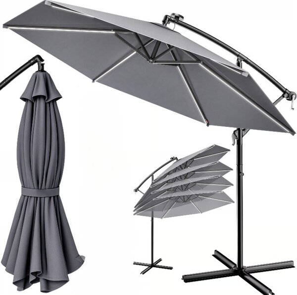 LED slnečník Mali Ø350 cm - antracit