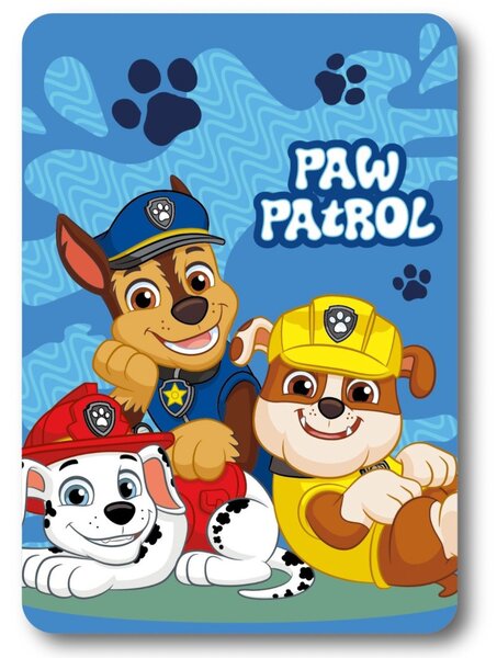 Deka detská flecee Paw Patrol modrá 140x100cm Faro