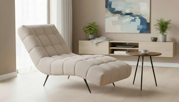 RELAXAČNÉ LEŽADLO, textil, krémová MID.YOU - Kreslá, Online Only