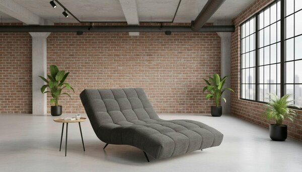 RELAXAČNÉ LEŽADLO, textil, tmavosivá MID.YOU - Kreslá, Online Only