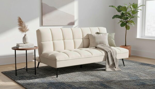 ROZKLADACIA POHOVKA, textil, krémová MID.YOU - Sedačky, Online Only