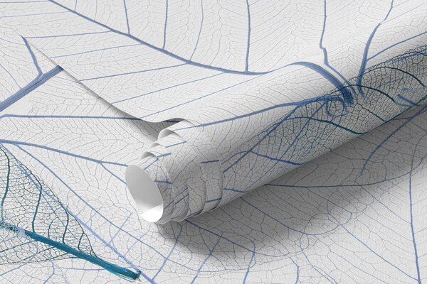 Tapety Priehľadné listy v modrých farbách, Fototapety s prírodnými motívmi, Fototapety listy, u24439v1 : Uwalls.sk
