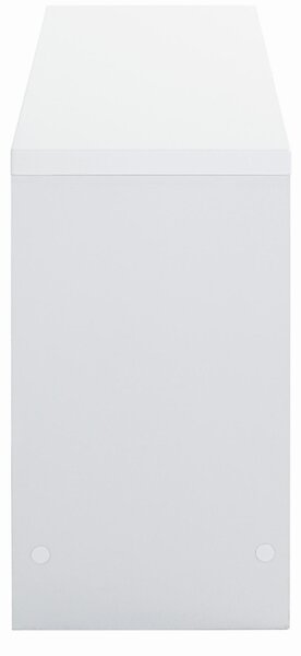 REGÁL NA TOPÁNKY, chrómová, biela s vysokým leskom, 81/55/30 cm - Online Only drobný nábytok, Online Only