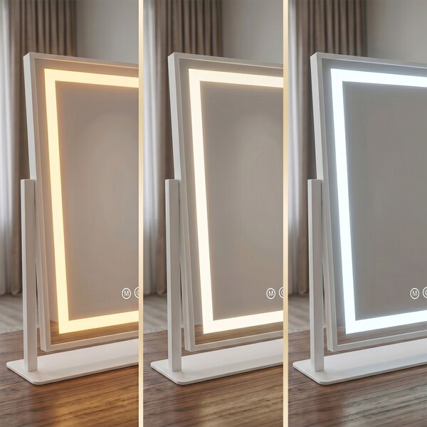 Zrkadlo LED LUMI White 30x40cm