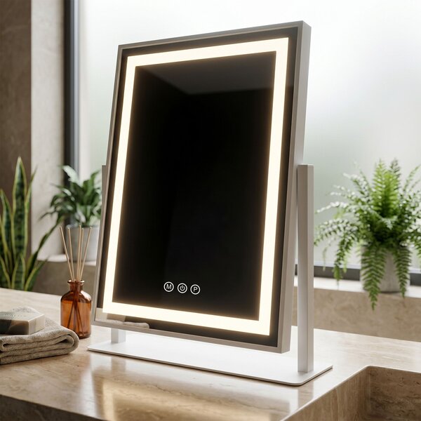 Zrkadlo LED LUMI White 30x40cm
