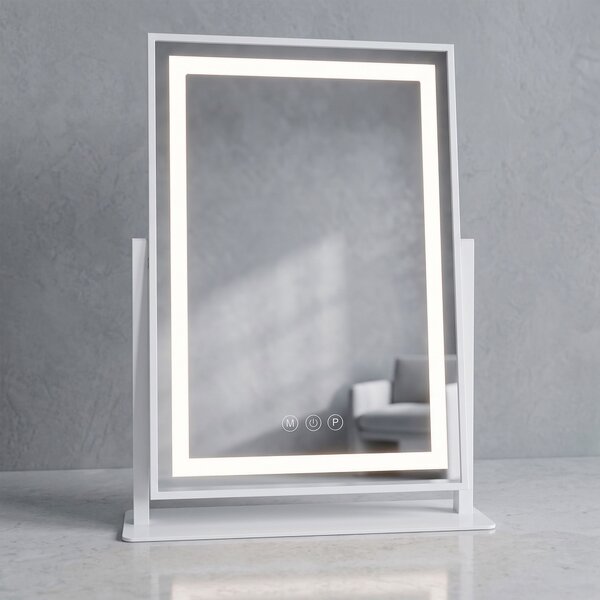 Zrkadlo LED LUMI White 30x40cm