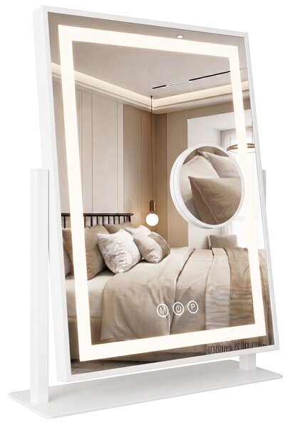 Zrkadlo LED LUMI White 30x40cm