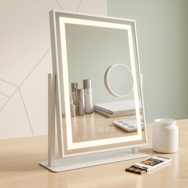 Zrkadlo LED LUMI White 30x40cm